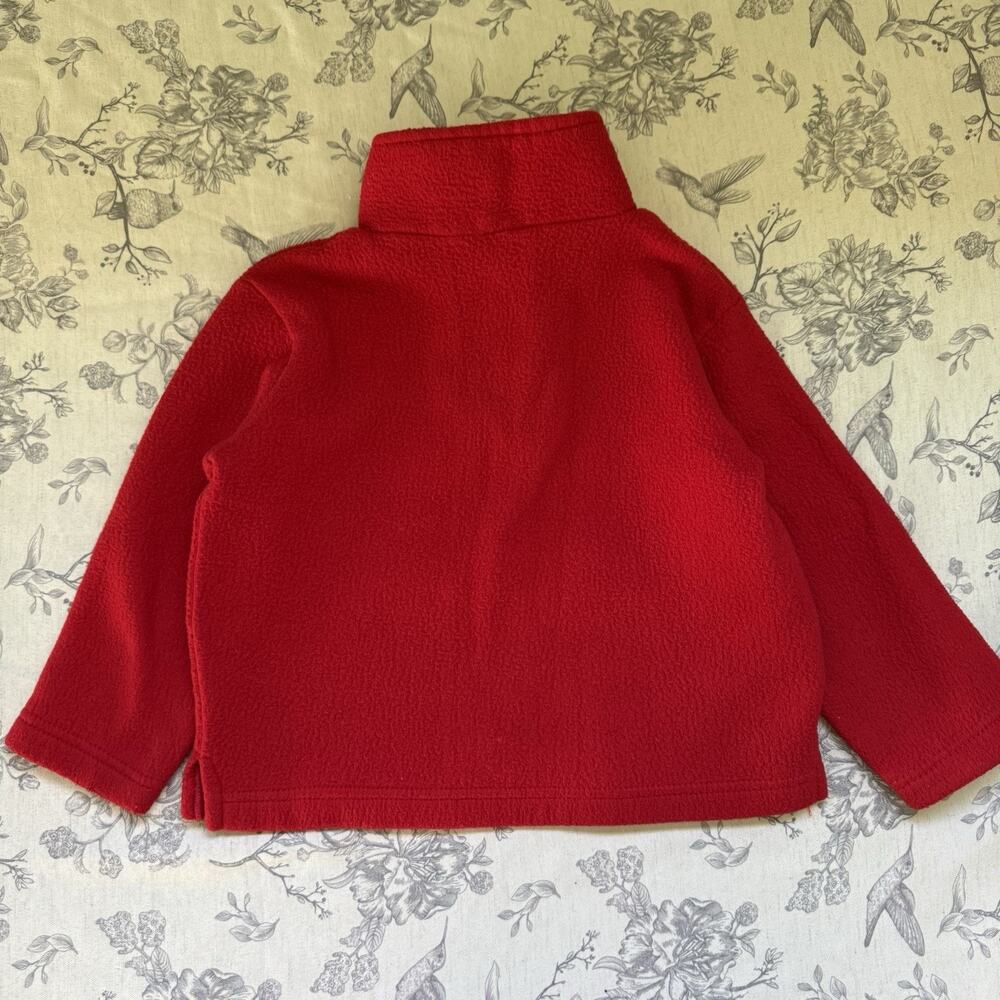 Vtg Majestic Wisconsin Badgers Jacket Red Youth XS 4T Fleece 1/4 Zip Pullover - Picture 4 of 5